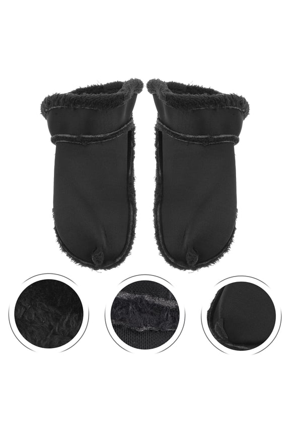 2 Pairs Clog Liners Insert Replacement Black Durable Material Removable Winter Use
