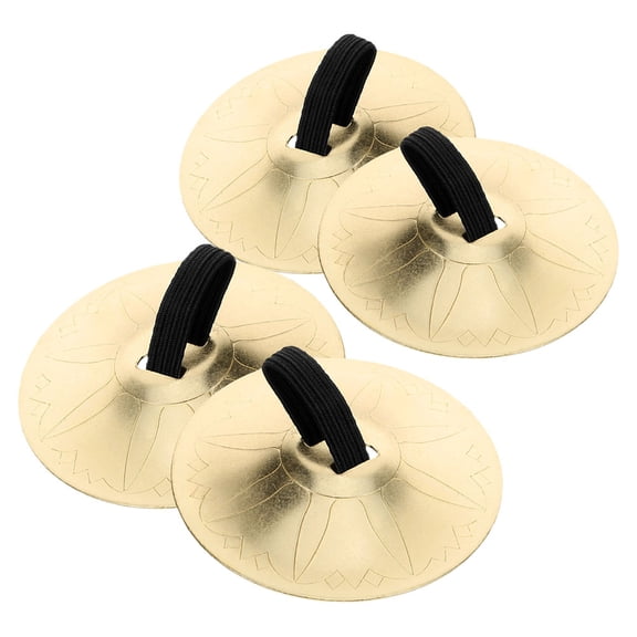 LOLIPPYY 2 Pairs Performance Finger Cymbals Metal Instruments for Beginners and Professionals