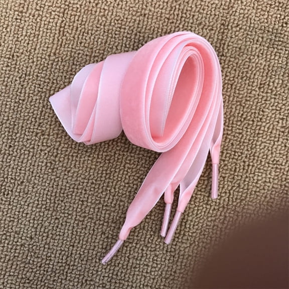 LOLIPPYY 2 Pairs Thick Fuzzy Shoe Laces in Pink for Durable Use with Boots and Sneakers