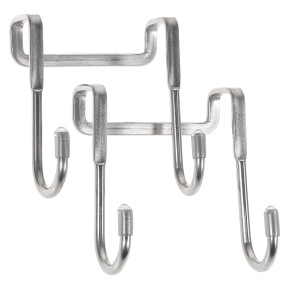 LOLIPPYY 2 Pcs Bathroom S Hooks Aluminum Alloy Punch Shape Wall Mountable Hooks for Closet