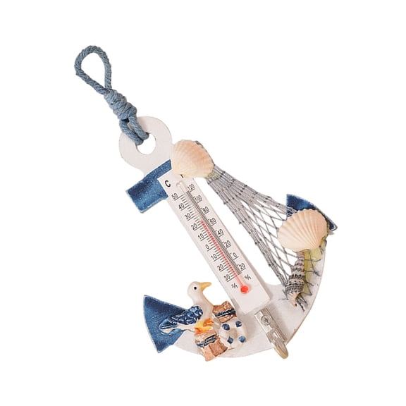 LOLIPPYY 2 Pcs Beach Style Mini Thermometer Bamboo Temperature Measurement Nautical Decor Outdoor