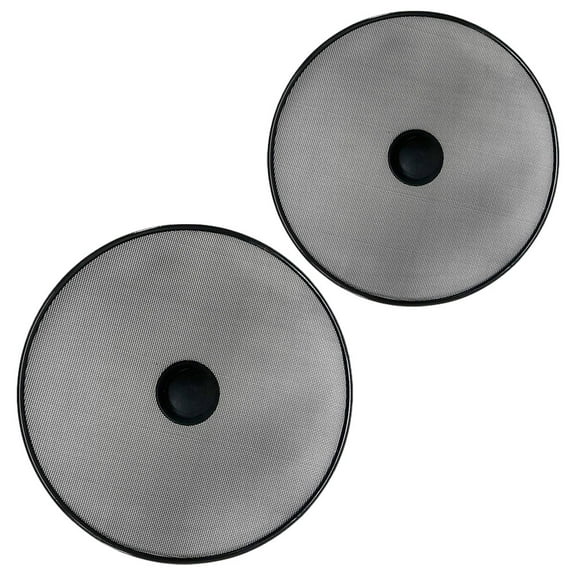 LOLIPPYY 2 Pcs Black Grease Splatter Guard Stainless Steel Safe for Cooking Pot Home Use