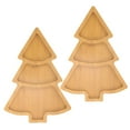 thumbnail image 1 of LOLIPPYY 2-Pack Christmas Tree Shaped Ceramic Seasoning Dishes with Wooden Tray for Home Kitchen Use, 1 of 8