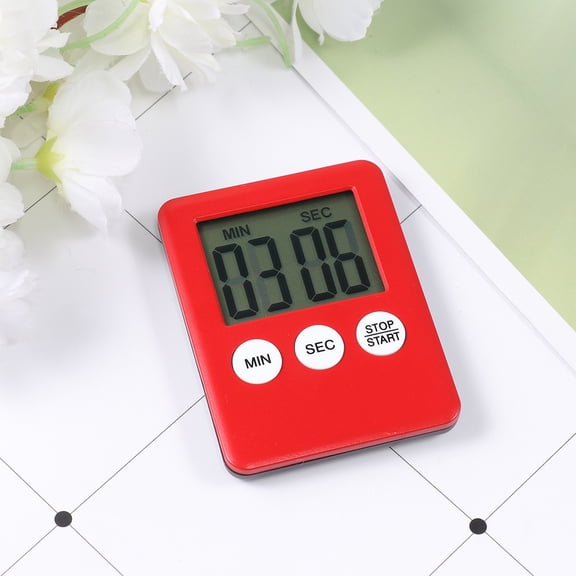 LOLIPPYY 2 Pcs Simple Timer for Kids Red LCD Lens Countdown Timer for Games and Sports