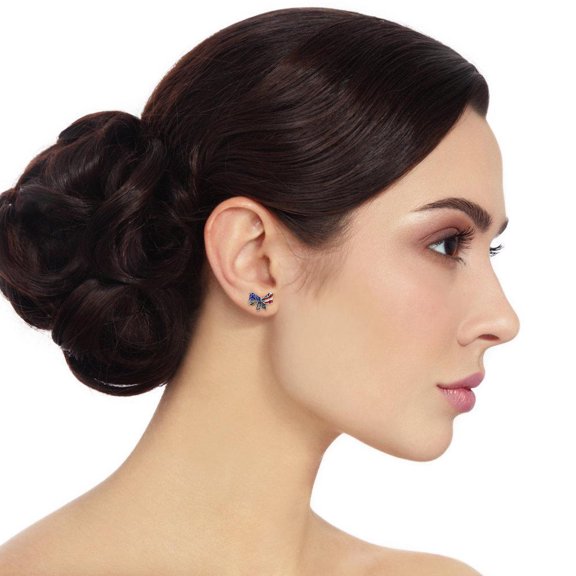 LOLIPPYY 2 Pcs Statement Earring Bow Jewelry for Women Vacation Earrings Multi Alloy