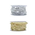 thumbnail image 1 of LOLIPPYY 2 Rolls of 5M Christmas Bead Ribbon Garland with Plastic Beads Yarn for Tree, Wedding, and Craft Supplies (Golden, Style), 1 of 7