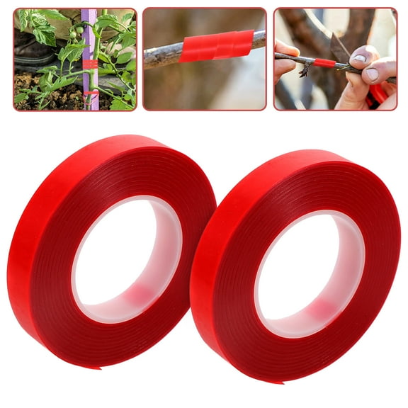LOLIPPYY 2 Rolls Flagging Tapes for Branch Fixing Red Plastic for Hobbyists