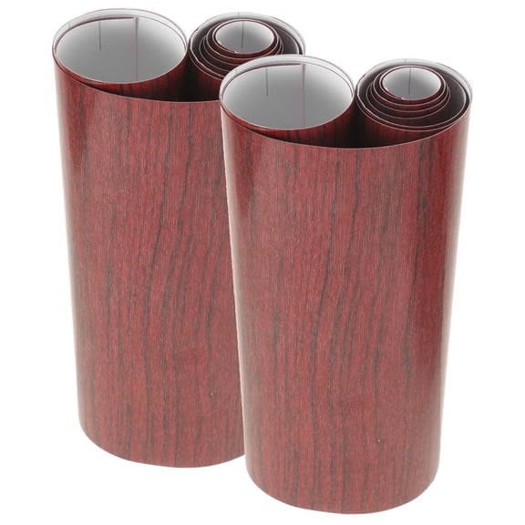LOLIPPYY 2 Rolls Peel And Stick Removable Wallpaper Brown PVC Decorating Walls Home Decor