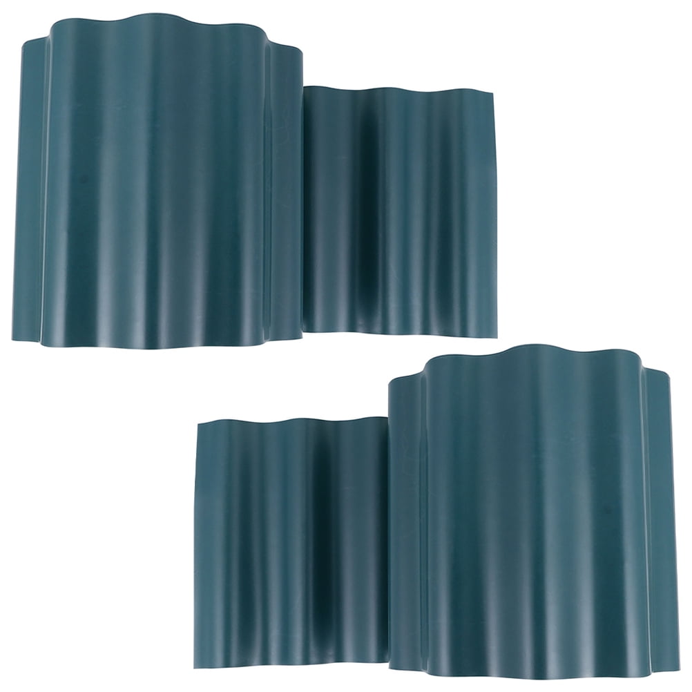 LOLIPPYY 2 Rolls Dark Green Plastic Garden Edging for Yard Lawn, Decorative Landscape Border, Lawn Edging Solution