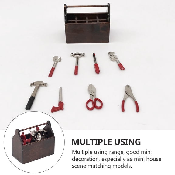 LOLIPPYY 2 Sets Dollhouse Building Tools For Scene Decoration With Brown Material For Mini Craft Lovers