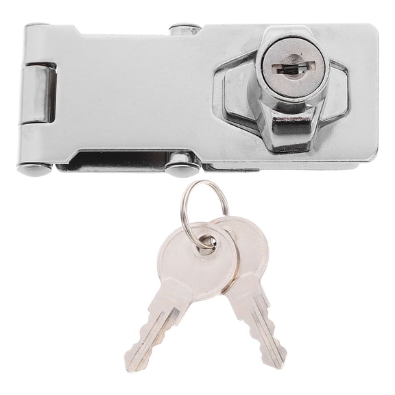 LOLIPPYY 2-Pack Stainless Steel Key Latch Lock for File Cabinets, Foldable Security Lock, Use