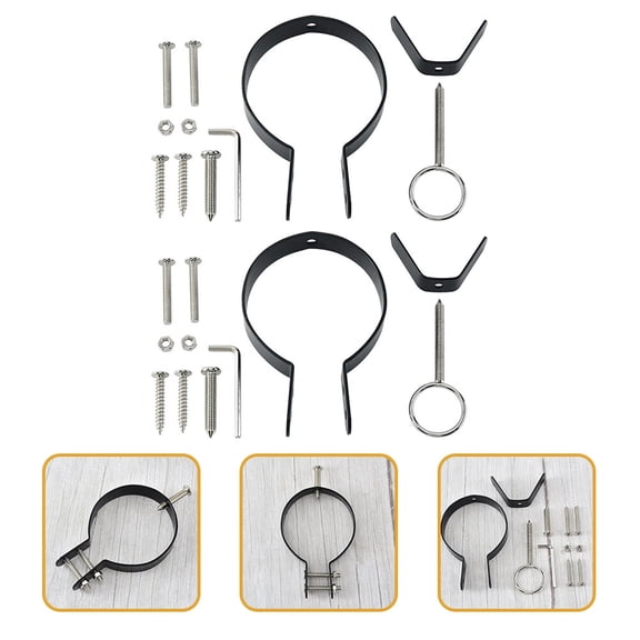 LOLIPPYY 2-Pack Kitchen Ham Holder Iron Stand in Black and for Convenient Kitchen Use