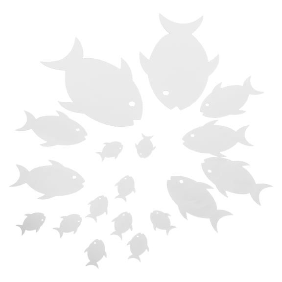 LOLIPPYY 2 Sets Ocean Fish Mirror Sticker Acrylic Decorative Mirror for Bathroom DIY Decoration