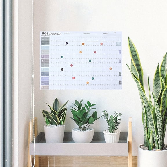 LOLIPPYY 2-Pack Monthly Wall Calendars for Yearly Personal & Family Planning, Multi-User Organizer Paper Planners