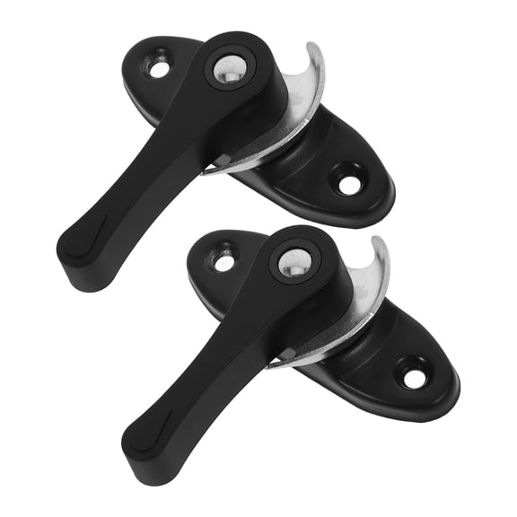 LOLIPPYY 2-Pack Black Sliding Window Sash Locks for Enhanced Window Safety with Minimalist Modern Design