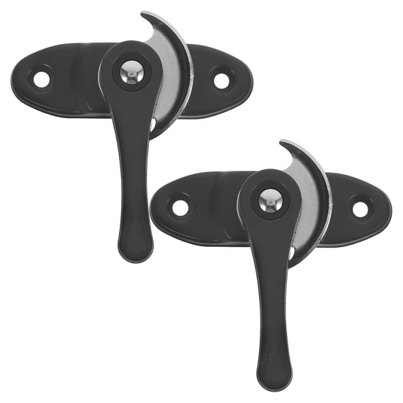 LOLIPPYY 2-Pack Dark Grey Stainless Steel Window Latch Locks Security Locks for Daily Home Use