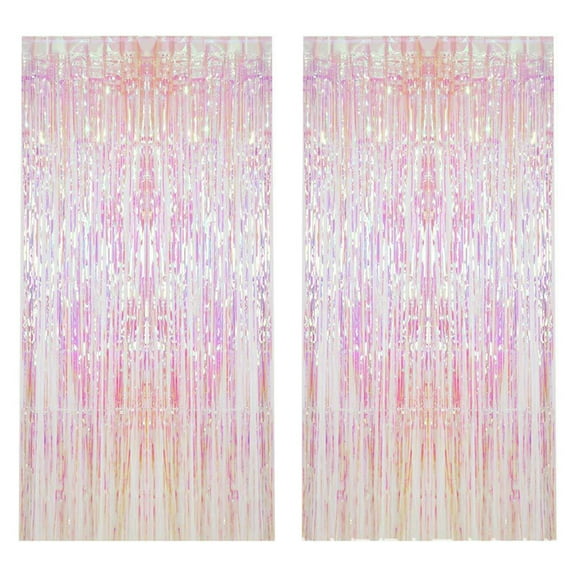 LOLIPPYY 2 Sets Rain Tinsel Curtains Party Tassel Curtain Birthday Backdrop Curtains