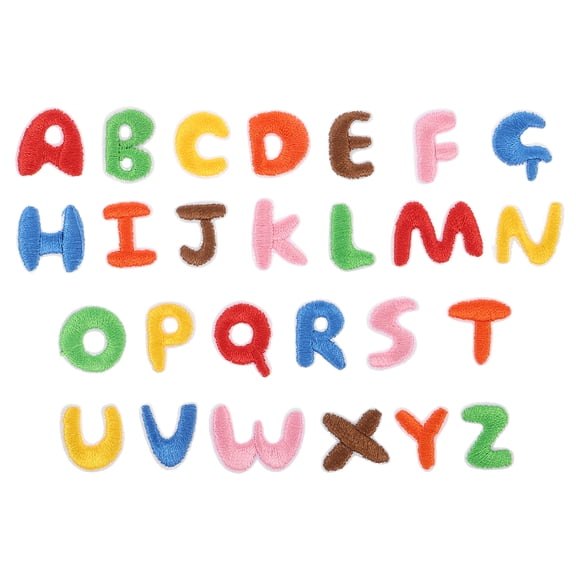 LOLIPPYY 2 Sets Small Iron On Letters - A-Z Embroidered Alphabet Patches Colorful Fabric Letter Appliques for Clothes Coats Hats Jackets Pants Backpacks