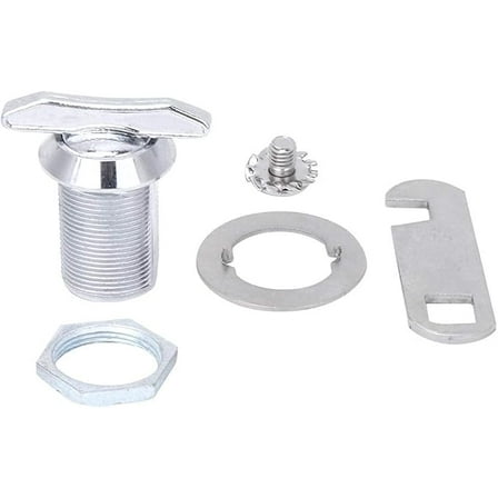 LOLIPPYY 2-Pack Thumb Operated Offset Cam Locks Keyless Metal Cylinder for RV Cabinet Mailbox Drawer Latch Replacement Storage Door Camper