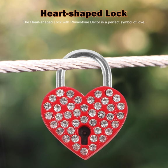 LOLIPPYY 2 Sets Tiny Padlock Alloy Red Mini Lock With Key For Couples Tourist Attractions