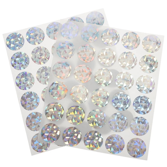 LOLIPPYY 2Sheets Paper Scratch Off Stickers Multi Color Peel and Stick for Weddings and Scavenger Hunts