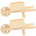 thumbnail image 1 of LOLIPPYY 2 pcs Doll House Miniature Mini Wooden Wheelbarrows Models Mini Cart Wheelbarrows, 1 of 7