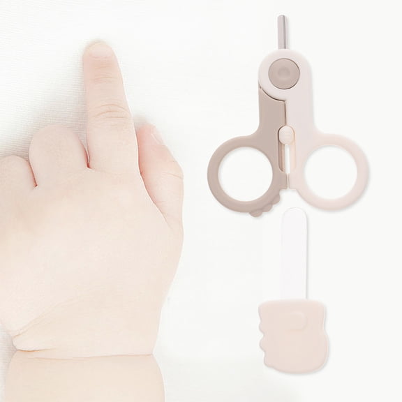 LOLIPPYY 2 x Nail Files TPE Safety Scissors Newborn Nail Care Tool for Parents