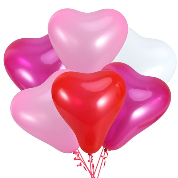 LOLIPPYY 20 Pcs Heart Ballons Party Supplies for Birthdays Weddings and Christmas Red