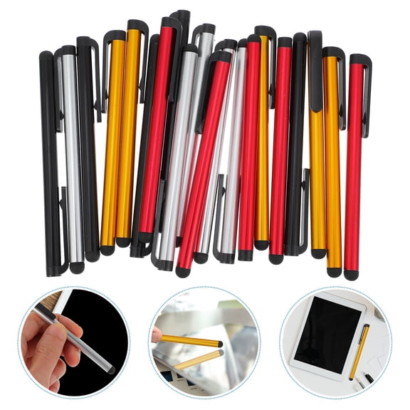 LOLIPPYY 20 Pcs Stylus Pen Phone Pencil Touch Screen for Touch Screen Devices Rubber Red Back to School