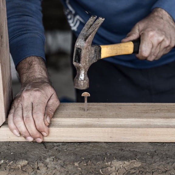 LOLIPPYY 20 Pcs Upholstery Nails for Craft Projects with Copper Material