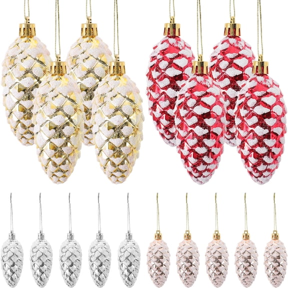 LOLIPPYY 20 Pieces Pine Cones for Decor Assorted Color for Daily Decoration Needs