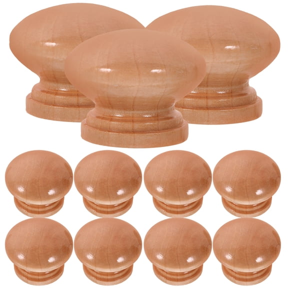 LOLIPPYY 20 Set of Modern Cabinet Pull Kitchen Handles Wood Light Brown for Home Use