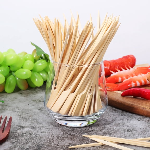 LOLIPPYY 200-Pack Wooden Toothpicks Skewers for Parties, BBQs, Large Gatherings, and Daily Use