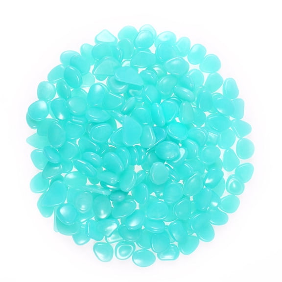 LOLIPPYY 200PCS Shining Cobblestones for Outdoor Glow Decorations Blue