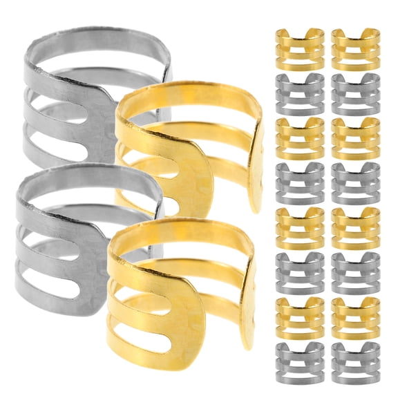 LOLIPPYY 200 Pieces Adjustable Metal Hair Braid Cuffs for Dreadlocks, Braiding Jewelry in Various Colors