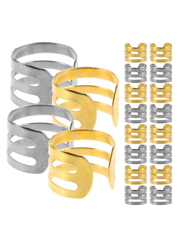 200 Pieces Adjustable Metal Hair Braid Cuffs for Dreadlocks, Braiding Jewelry in Various Colors