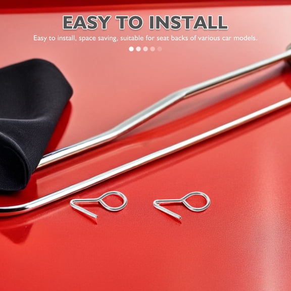 LOLIPPYY 200Pcs Auto Seat Hook Clips Silver Metal Universal Vehicle Fasteners for Car Interior Organization