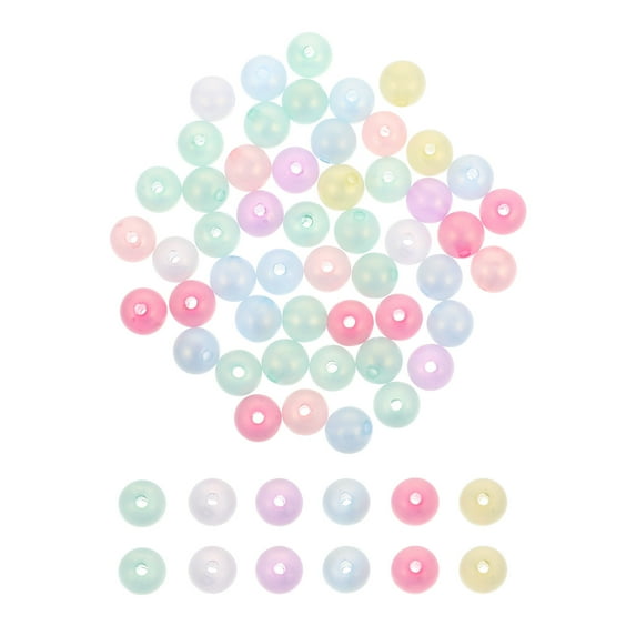 LOLIPPYY 200 Pieces Multi-Color Loose Beads for Jewelry Making and Crafting Accessories, Mixed Color Bead Set