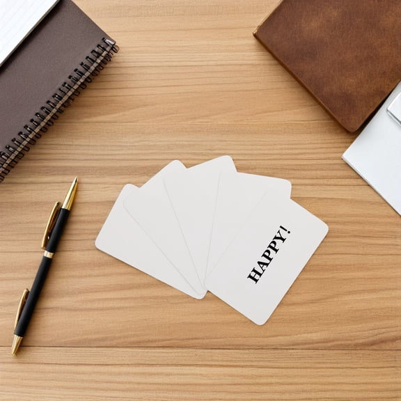 LOLIPPYY White Cardstock Blank Flash Cards for Writing and Revision 200Pcs