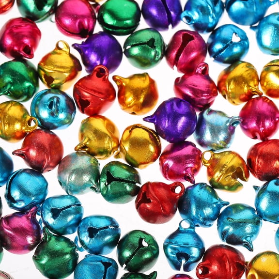 LOLIPPYY 200Pcs Craft Bells Small Bell Assorted Color Aluminum Decoration for Christmas