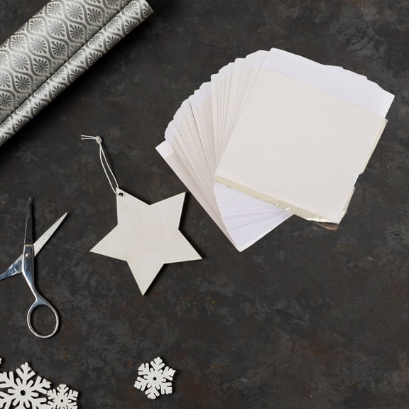 LOLIPPYY 200Pcs Light Gold Leaf Paper Sheets for Crafts with Durable Shine and Easy Application