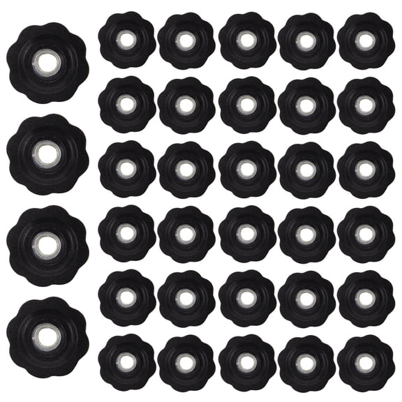 LOLIPPYY 200Pcs Plastic Star Shaped Hand Tightening Knob Nut for Cabinets