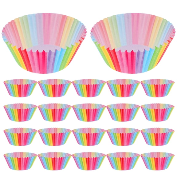 LOLIPPYY 200Pcs Paper Cupcake Wrappers Cupcake Cases for Baking and Dessert Presentation