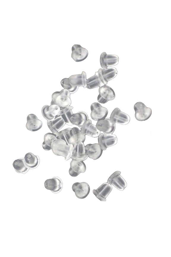 200Pcs Plastic Backs For Earrings White Cone Ergonomic Design