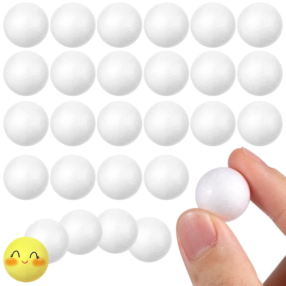 LOLIPPYY Craft Decoration White Polystyrene Spheres for Modeling and Party Decor 200Pcs