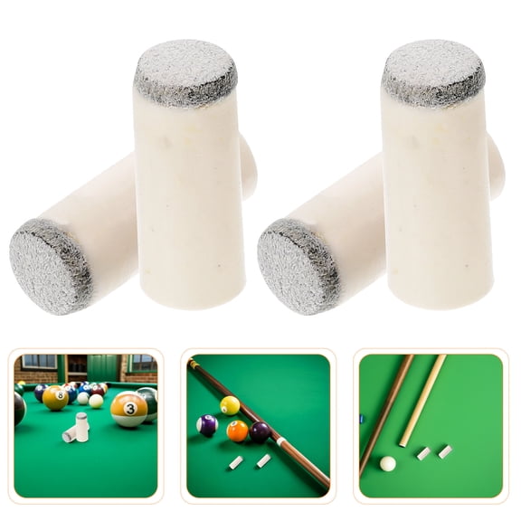 LOLIPPYY 200Pcs Pool Cue Tip Replacement Kit White Professional Material for Consistent Accuracy