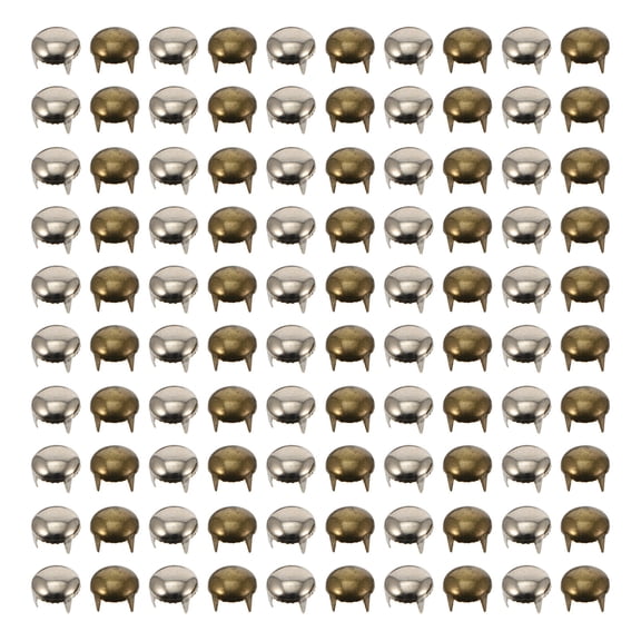 LOLIPPYY 200Pcs Round Metal Rivets for DIY Bag Clothing Shoes Assorted Colors