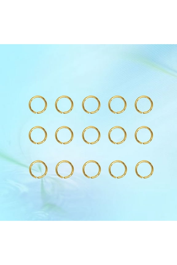 200Pcs Stainless Steel Spring Key Chain Circles Golden Tone for DIY and Bags