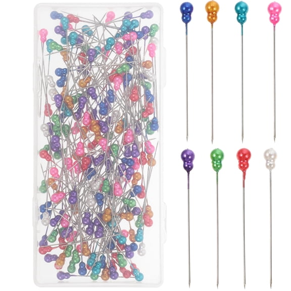 LOLIPPYY 200Pcs Straight Push Pins with Hard Tips in Assorted Colors for Sewing Quilting and Decoration