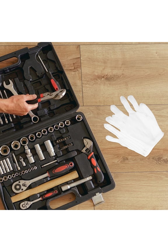 200Pcs Washable White Anti Static Gloves Non Slip Protective Gloves for Electronic Equipment Handling